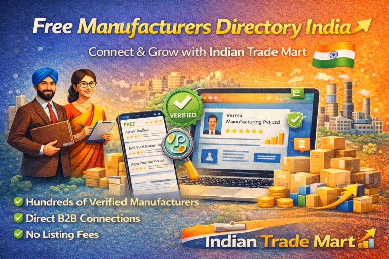 Free Manufacturers Directory India – Connect & Grow with Indian Trade Mart