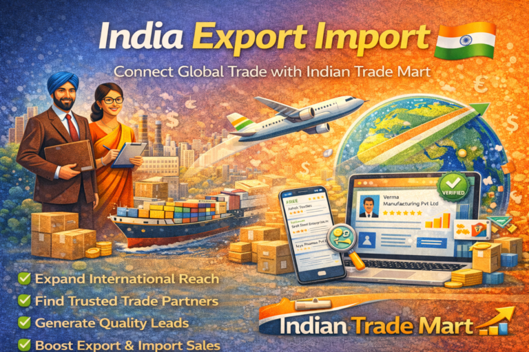 India Export Import – Connect Global Trade with Indian Trade Mart